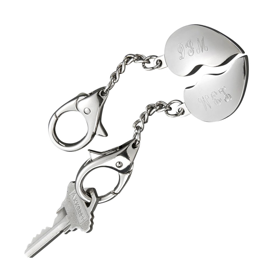 Stainless Steel Heart Shape Keychain Hollow Heart Key Holder