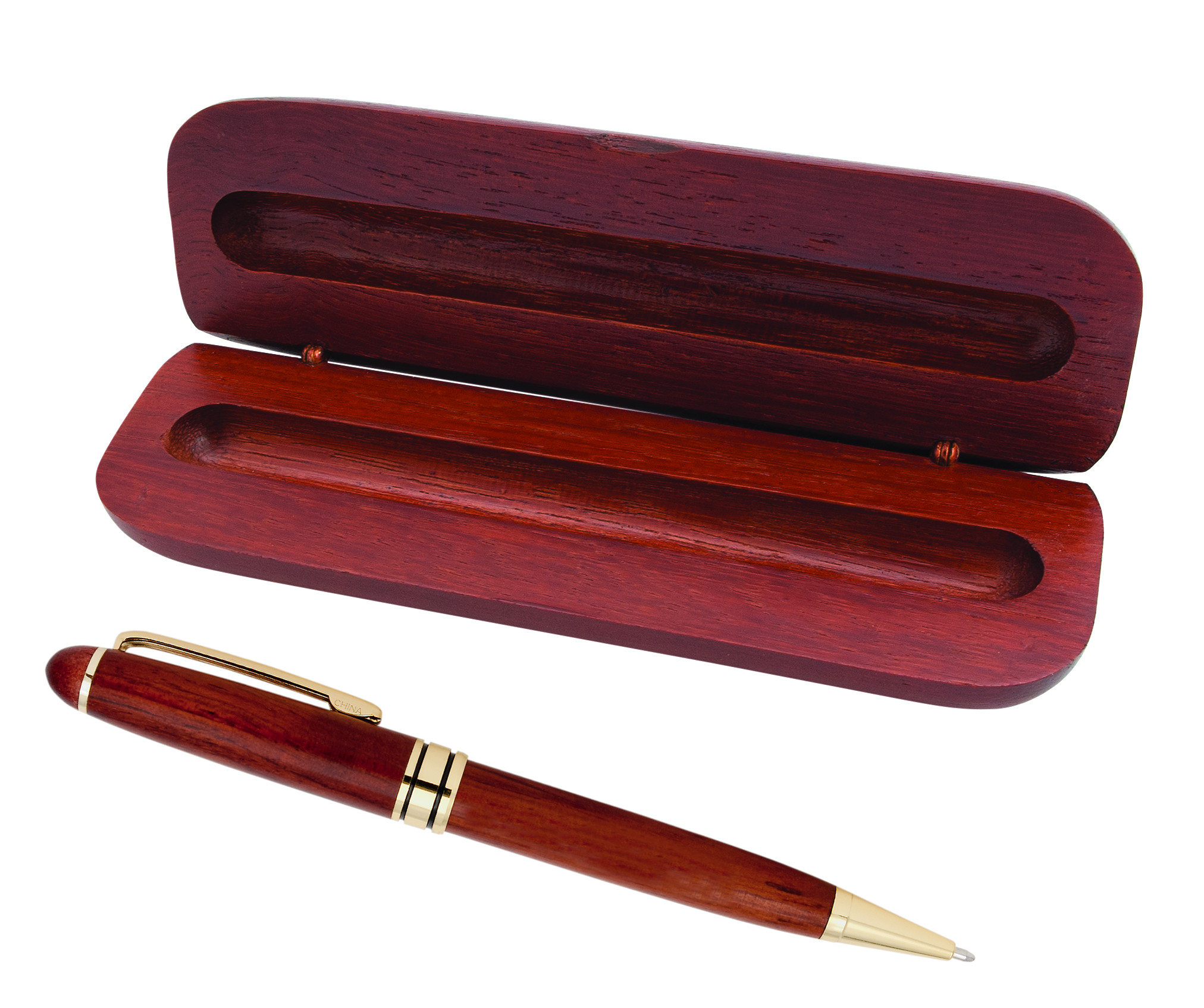 Ballpoint Pen Rosewood Luxury Gift Set of 2 for Men and Women 2 Ink Refills