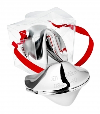 Engraved Silver Asian Fortune Cookie in Takeout Box