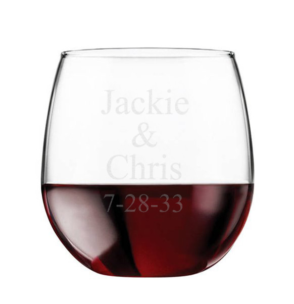 Elegant Stemless Wine Glass