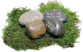 'You Rock!' Personalized Natural Garden Stone Paper Weight