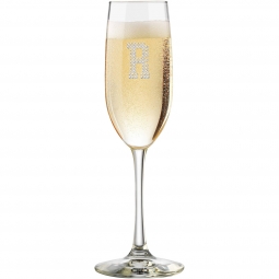 Toasting Flute Champagne Glass (Optional Personalized Crystal Rhinestones)