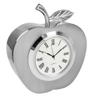 Premium Silver Finish Achievement Apple Award Clock