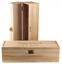 Eco-Friendly Natural Wood Single Bottle Wine Chest Box