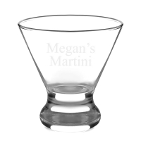 Stemless Clear Cocktail Martini Glass