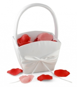 White Flower Wedding Girl Basket*