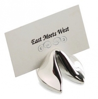 Silver Fortune Cookie Placecard Holders (Cookie Only)