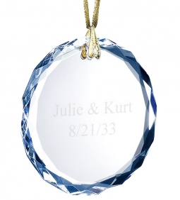 Round Gem Cut Optic Crystal Ornament*