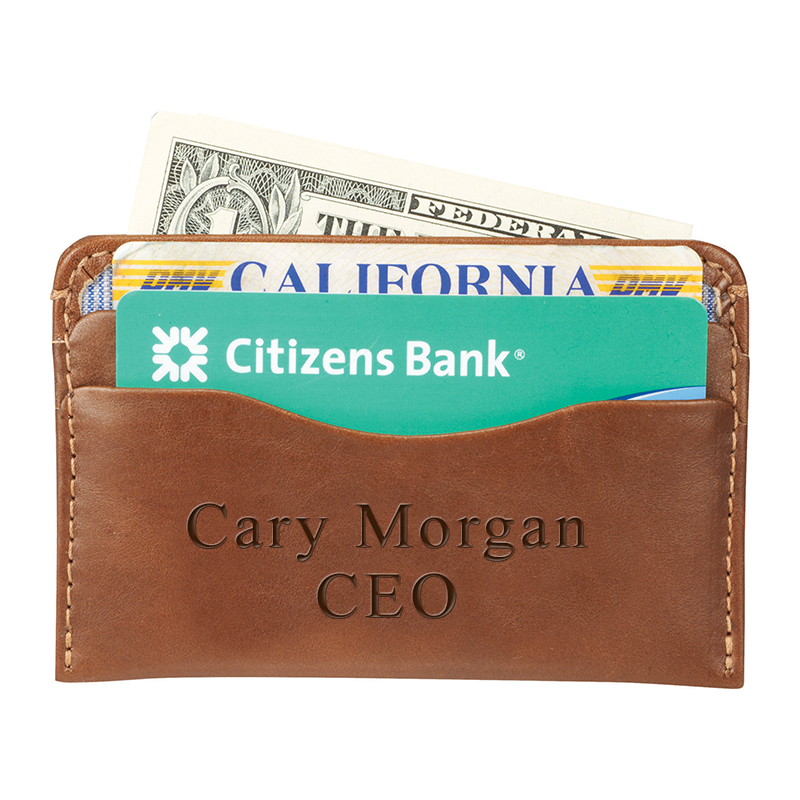 Personalized Genuine Leather Credit Card Wallet*