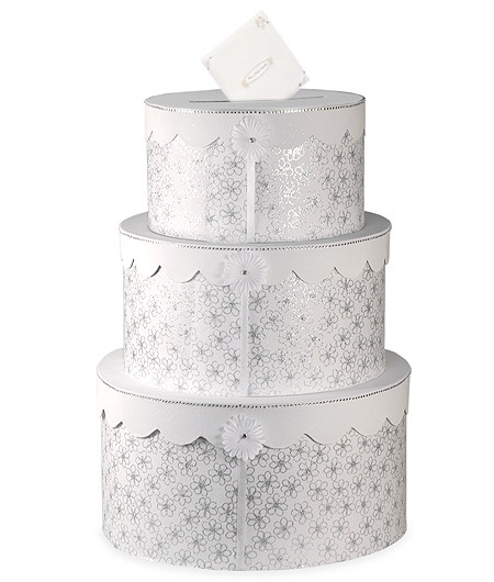 3 Tier Wedding Cake Gift Card Box (White Cake Box Only)*