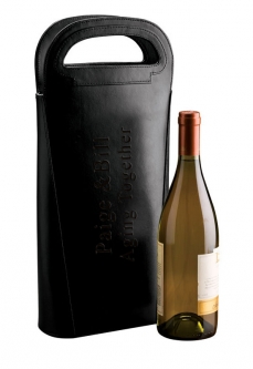 Personalized Double Insulated Padded Cooler Wine Leather Bottle Tote Bag with Carry Handles