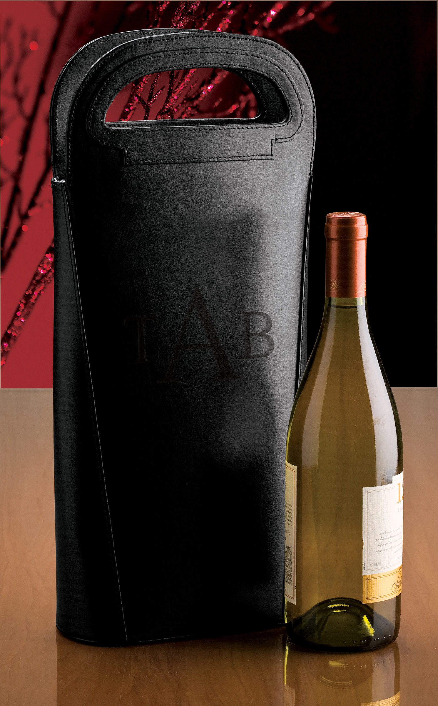 Wine Carrier. For One Bottle Leather Wine Tote. Wine Holder