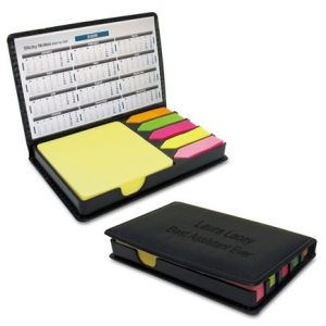 Black Leather Post-It Note Holder WAUCUSA10750, Promotional