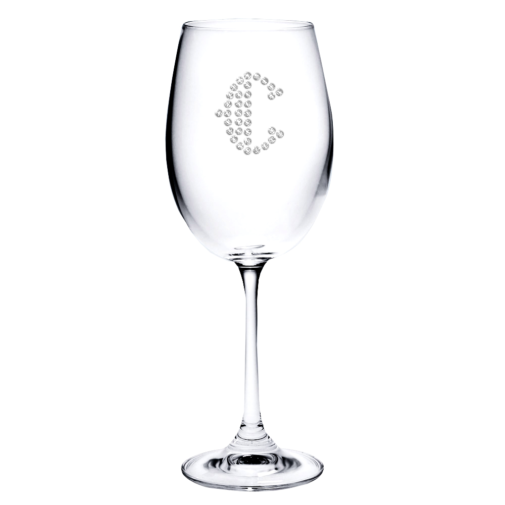 Crystal Gourmet Goblet Wine Glass (Optional Personalized Crystal Rhinestones)