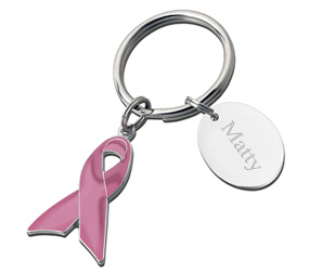 Key Chain Breast Cancer Pink Ribbon, multiple options!