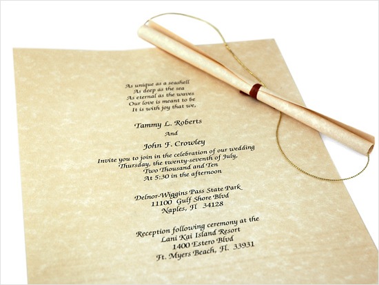 invitation scrolls
