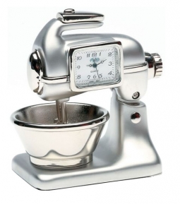 Kitchen Food Mixer Bowl Appliance Collectible Mini Desktop Clock