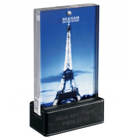4" x 6" Metropolitan Acrylic Picture Frame with Leather Stand*