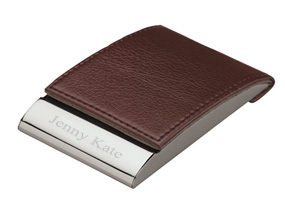 Magnetic Closure Leather Business Card Holder*