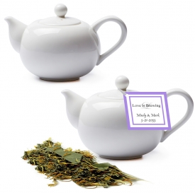 "Love is Brewing" Mini Teapot Favor