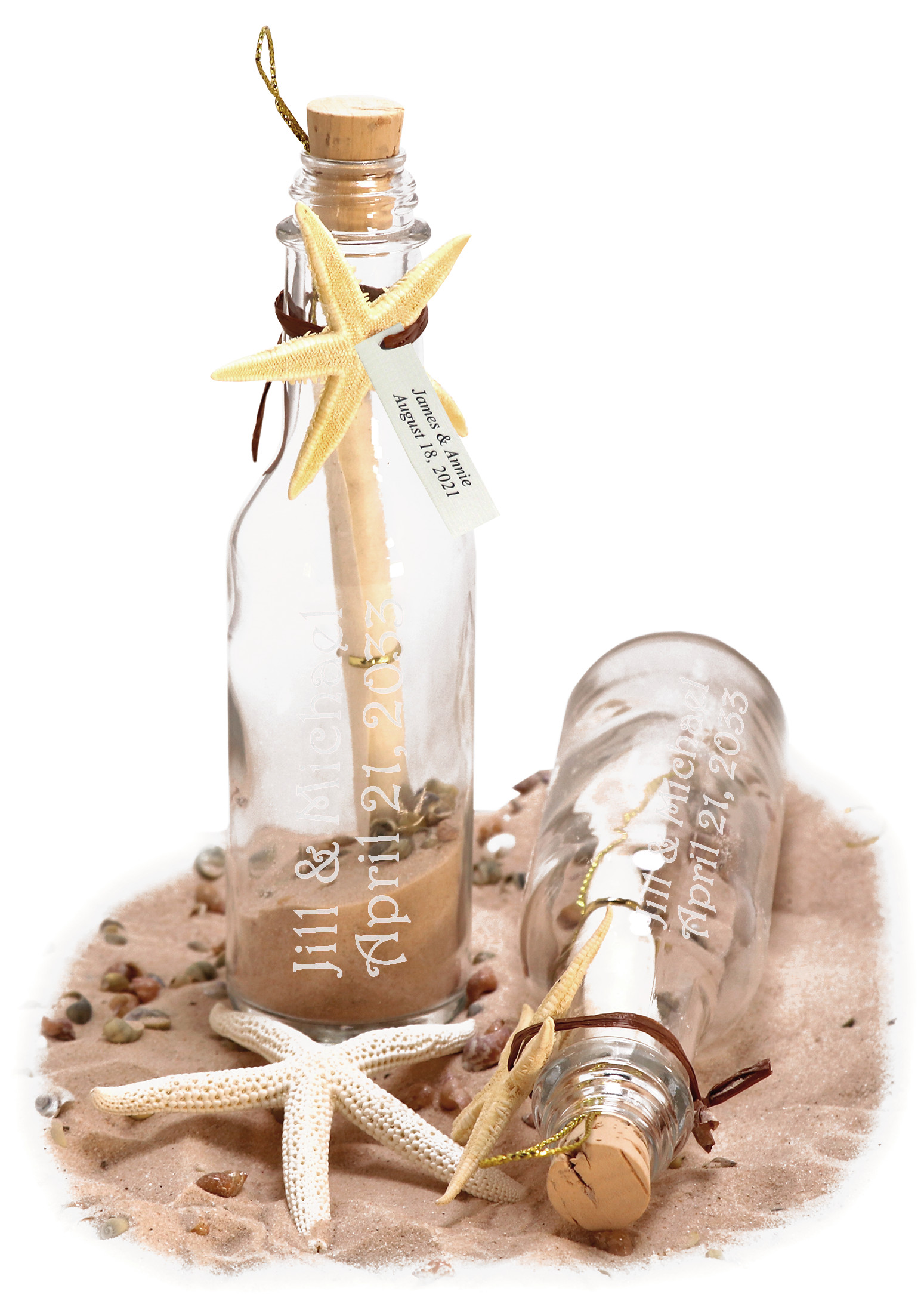 Starfish Wedding Invitation In A Bottle