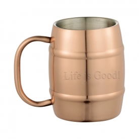 Engraved Double-Wall Moscow Mule Barrel Mug