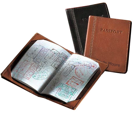 Leather Passport Travel Wallet*