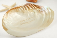 Personalized Mother of Pearl Seashell Plate