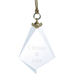 Optic Crystal Tear Drop Gem Cut Ornament*