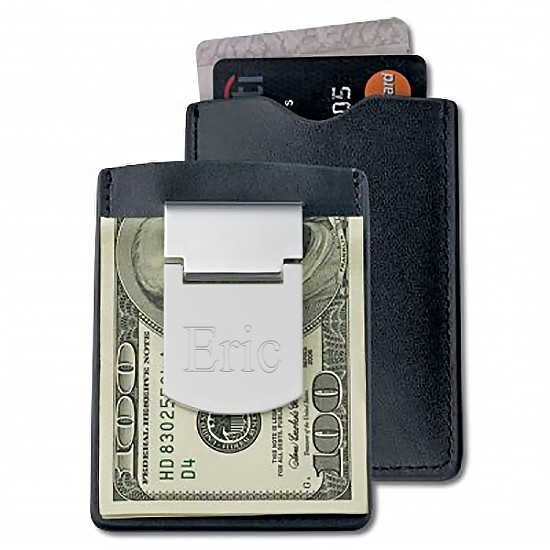 HansonEllis Executive Magnetic Leather Credit Card & Money Clip