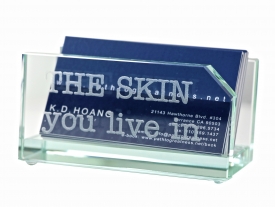 Executive Glass Business Card Holder