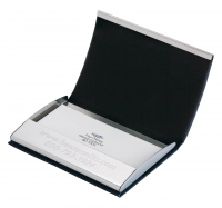 Blue Denim Magnetic Business Card Case Holder**