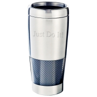 Personalized Skid-Proof Double Wall Stainless Steel Tumbler with Thumb-Slide Closure*