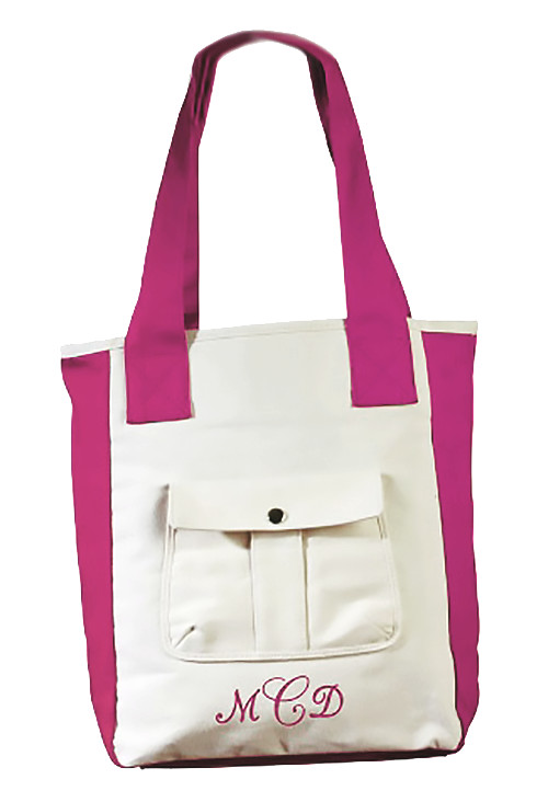 Medium Solid Color 5 Pocket Open Top Canvas Tote Bag | Lands' End