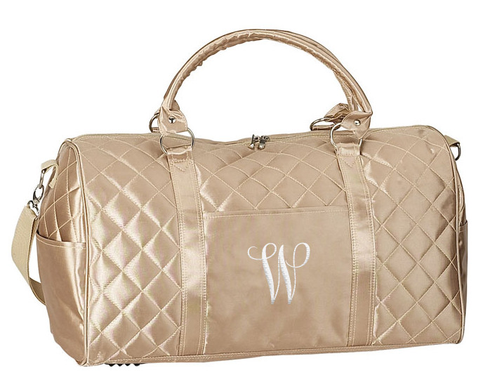 Tote&Carry - Patent Duffle Bags, Gold / XL - Travel Bag