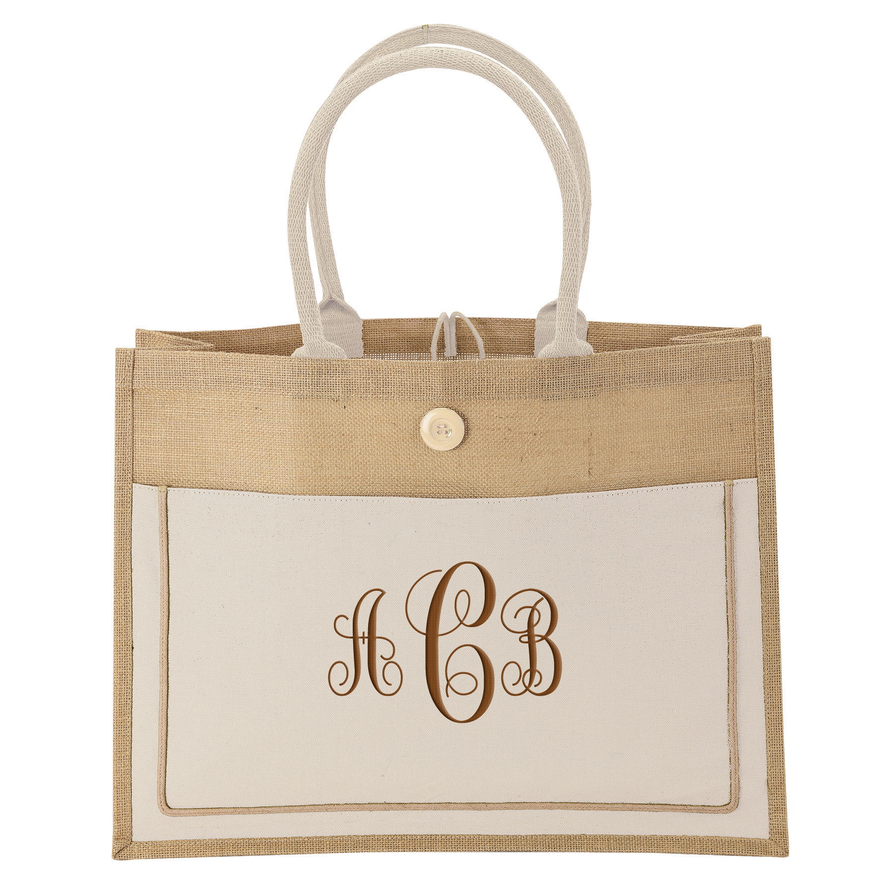 Custom Two Tone Cotton Canvas Tote Bags