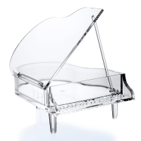 Clear Concert Grand Piano Trinket Box