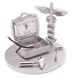 Professional Medical Doctor Tools Achievement Award Mini Desk Clock