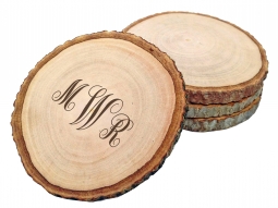 "Cut Out for One Another" Personalized Teak Wood Coaster