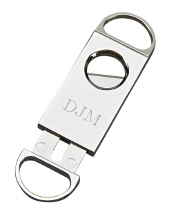 Polished Silver Executive Engraved Cigar Cutter