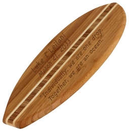 "Paradise Found" Surfboard Bamboo Cutting Board