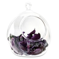 Personalized Blown Clear Glass Ornament Globe