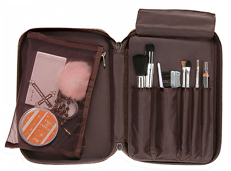 partikel manuskript Brug for Deluxe Croc Leather Makeup Organizer Travel Carry Case*: HansonEllis.com