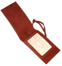 Magnetic Leather Travel ID Luggage Tag
