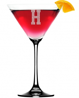 Personalized Classic Martini/Cocktail Glass (Optional Personalized Crystal Rhinestones)