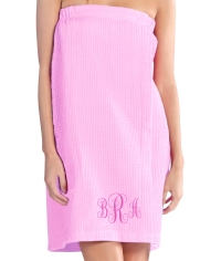 Soft Pink Luxury Women's Waffle Weave Bath Towel Spa Wrap