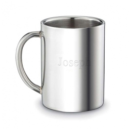 Double-Walled Polished Stainless Steel Drinking Cup