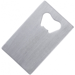 Personalized Stainless Steel Credit Card Bottle Opener