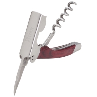 Steel & Wooden Handles Corkscrew Bottle Opener Pocket Tool Set