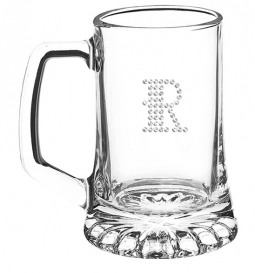 Glass Beer Mug (Optional Personalized Crystal Rhinestones)